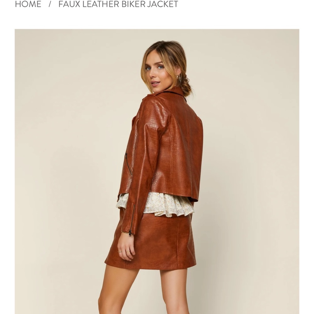 Vegan Leather Jacket size 1X - Picture 2 of 7